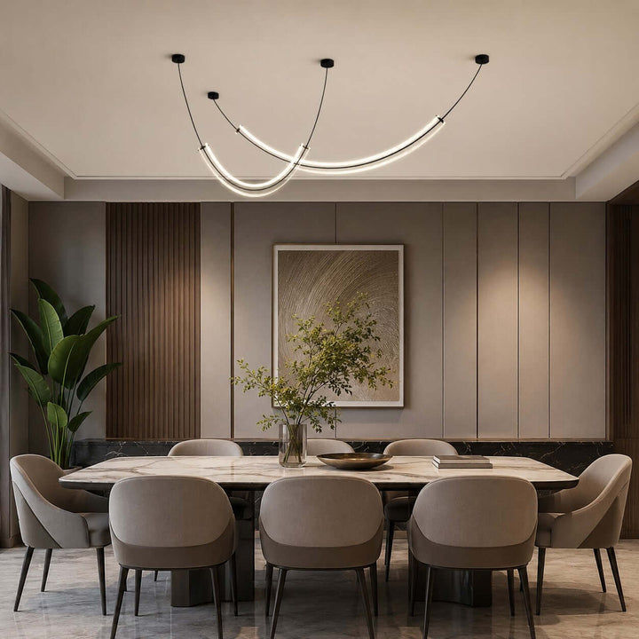 Vionna Linear Chandelier - Contemporary Acrylic Art Decor Light | Vinlighting
