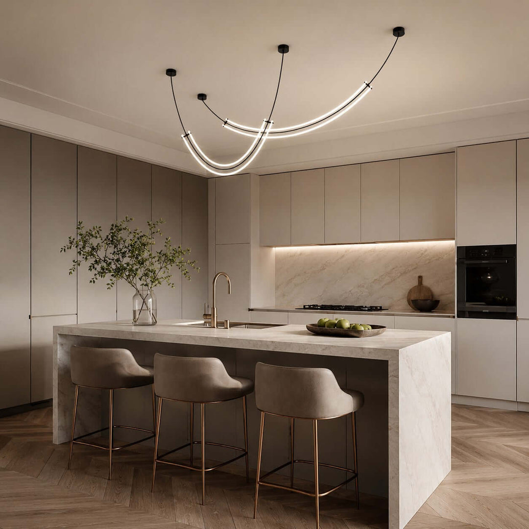 Vionna Linear Chandelier - Contemporary Acrylic Art Decor Light | Vinlighting
