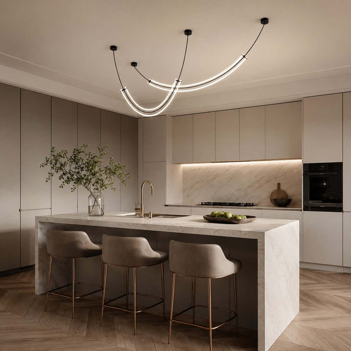 Vionna Linear Chandelier - Contemporary Acrylic Art Decor Light | Vinlighting