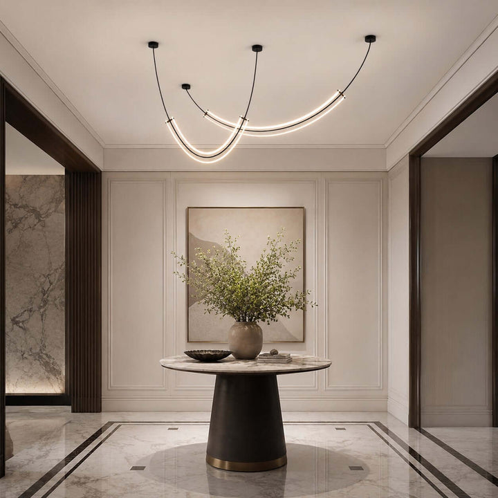 Vionna Linear Chandelier - Contemporary Acrylic Art Decor Light | Vinlighting