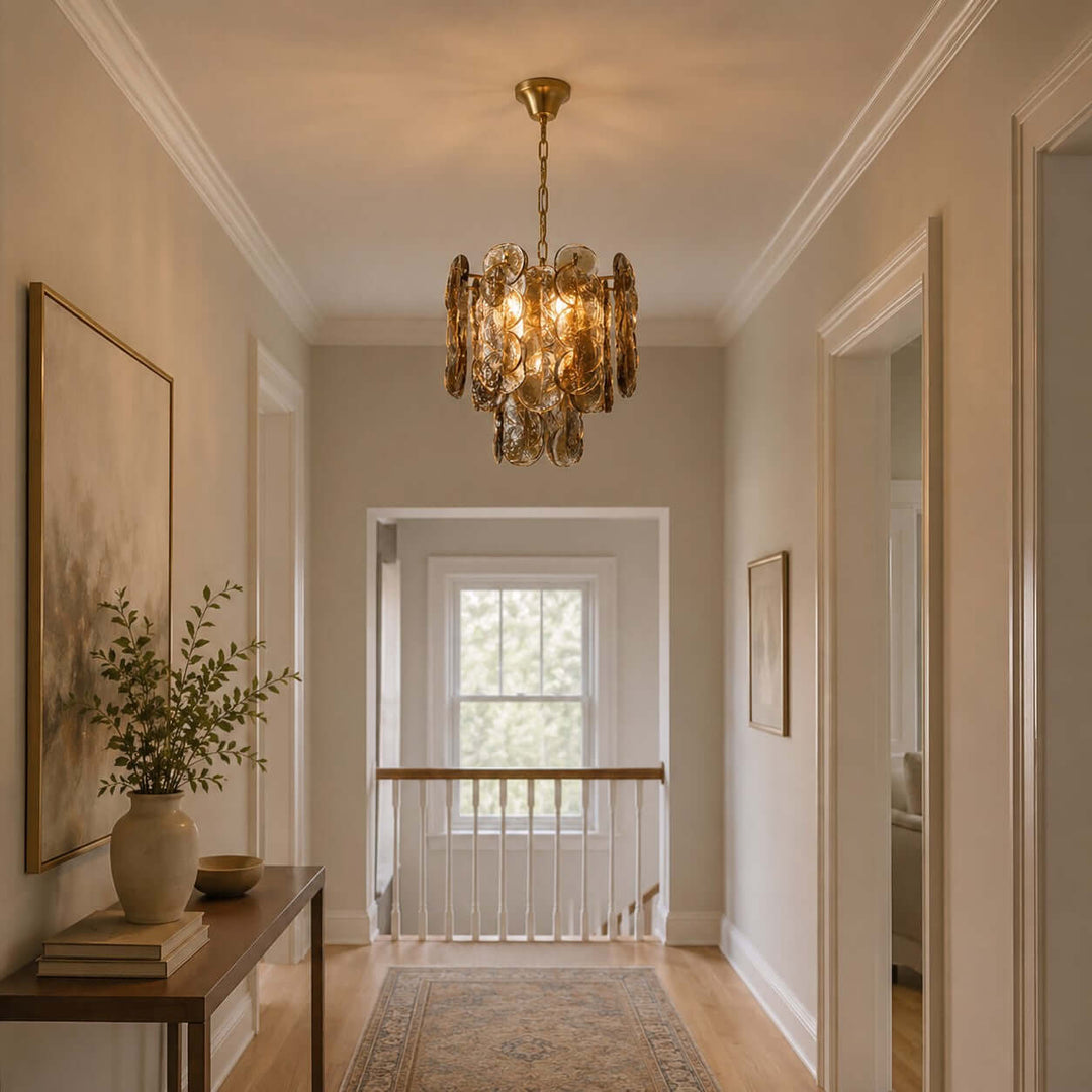 Virella Chandelier | Smoked Gray Murano Glass Dining Room Light