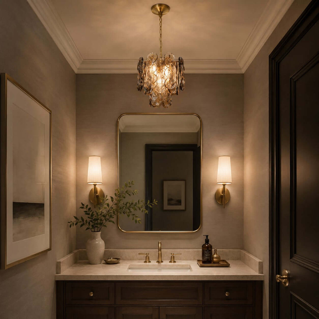 Virella Chandelier | Smoked Gray Murano Glass Dining Room Light