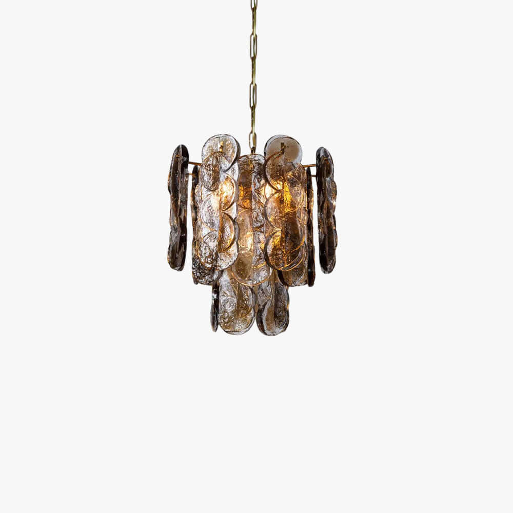 Virella Chandelier | Smoked Gray Murano Glass Dining Room Light