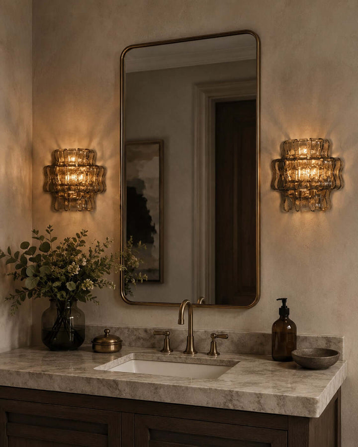 Virelle Wall Sconce - Modern Murano-Inspired Wavy Glass Wall Sconc