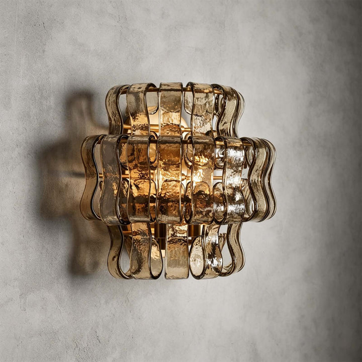 Virelle Wall Sconce - Modern Murano-Inspired Wavy Glass Wall Sconc