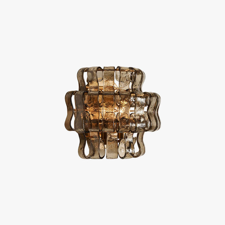 Virelle Wall Sconce - Modern Murano-Inspired Wavy Glass Wall Sconc