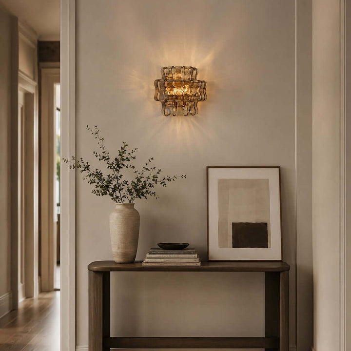 Virelle Wall Sconce - Modern Murano-Inspired Wavy Glass Wall Sconc