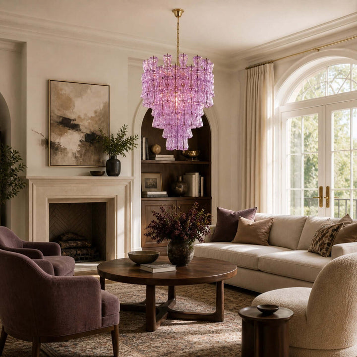 Virello Chandelier – Modern Glass Chandelier for Dining Room