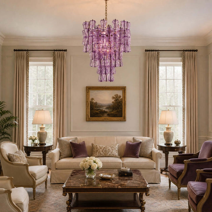 Virello Chandelier – Modern Glass Chandelier for Dining Room