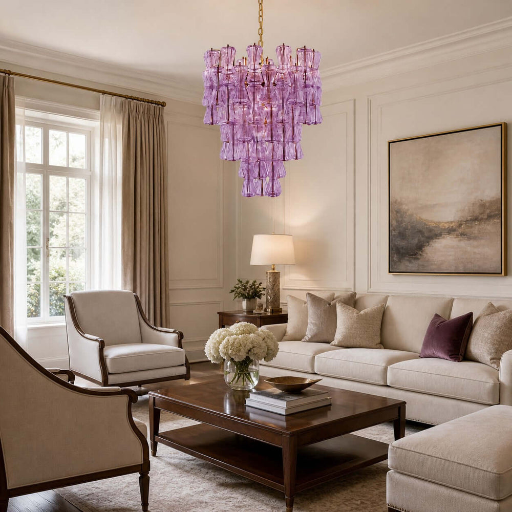 Virello Chandelier – Modern Glass Chandelier for Dining Room