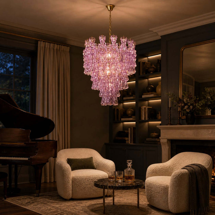 Virello Chandelier – Modern Glass Chandelier for Dining Room