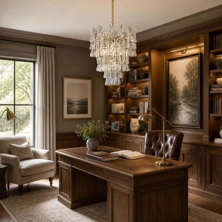 Virello Chandelier – Modern Glass Chandelier for Dining Room