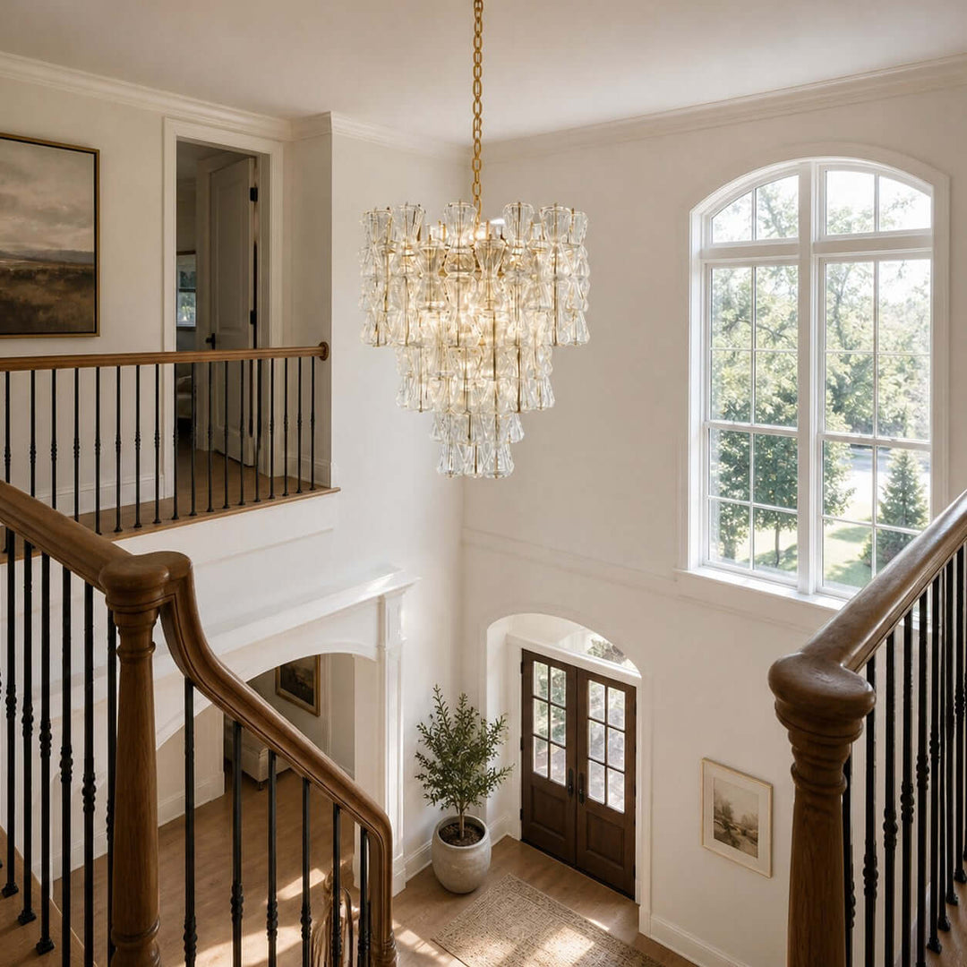 Virello Chandelier – Modern Glass Chandelier for Dining Room
