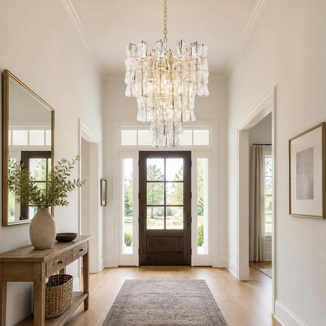 Virello Chandelier – Modern Glass Chandelier for Dining Room