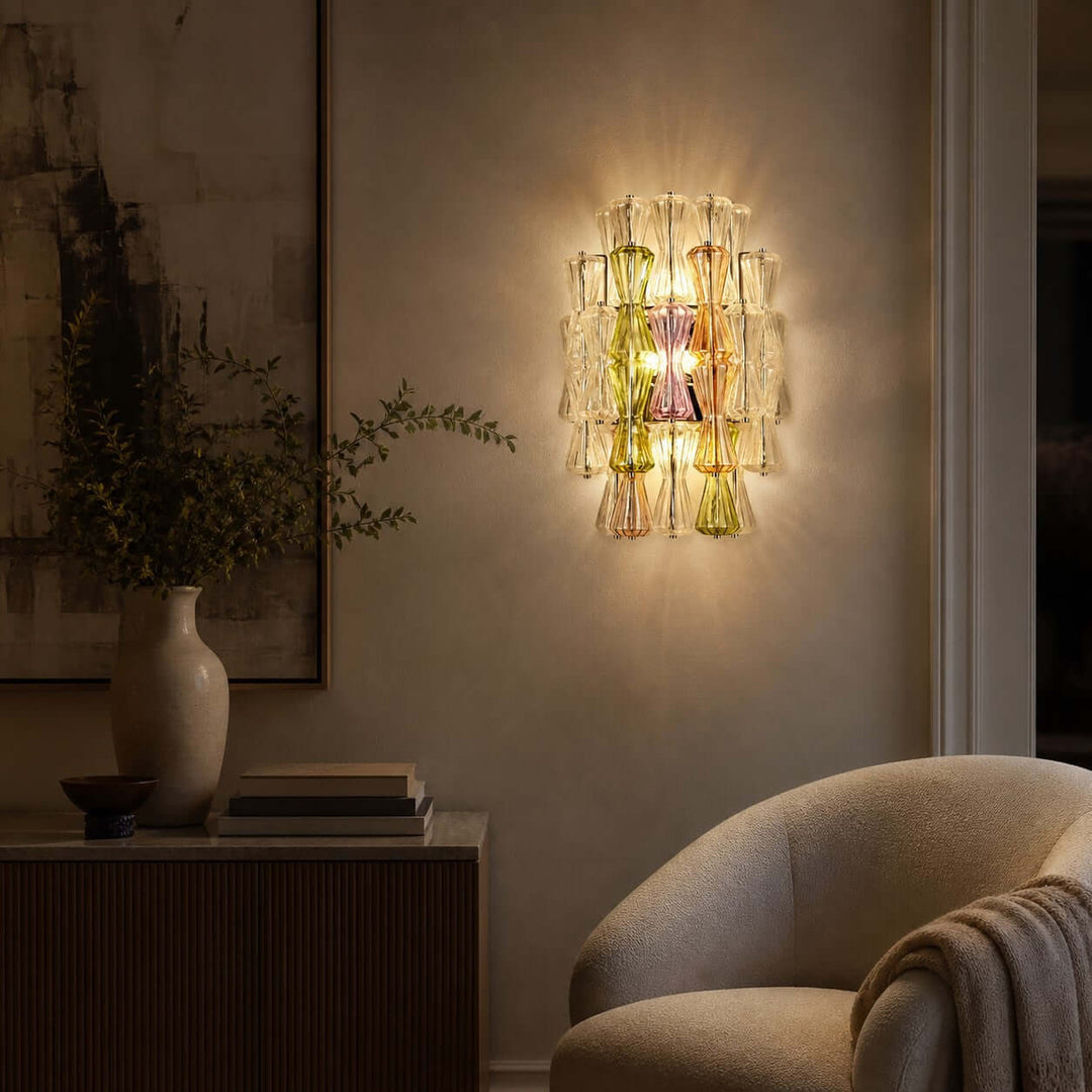 Virello Wall Sconce - Murano Glass Wall Sconce for Bedroom and Hallway