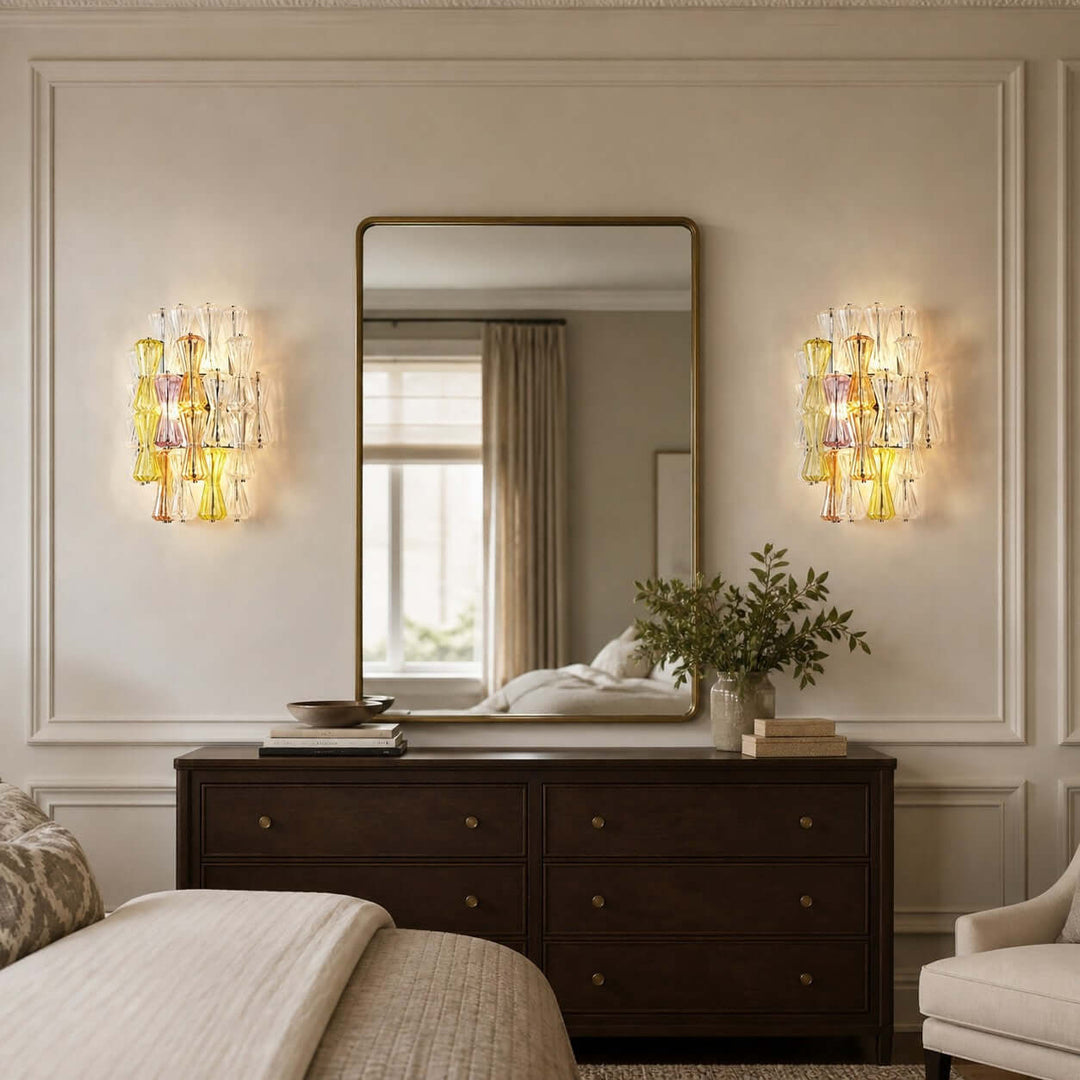 Virello Wall Sconce - Murano Glass Wall Sconce for Bedroom and Hallway