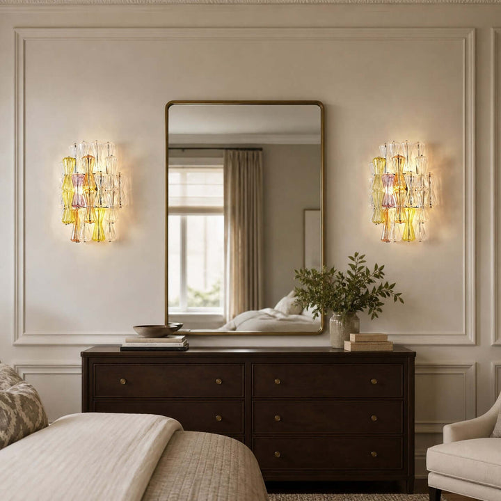 Virello Wall Sconce - Murano Glass Wall Sconce for Bedroom and Hallway