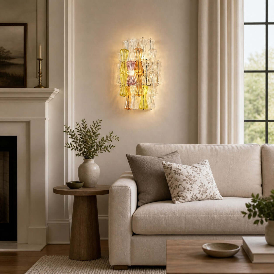 Virello Wall Sconce - Murano Glass Wall Sconce for Bedroom and Hallway