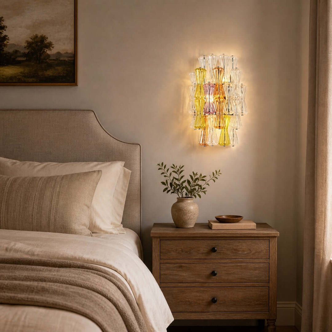 Virello Wall Sconce - Murano Glass Wall Sconce for Bedroom and Hallway