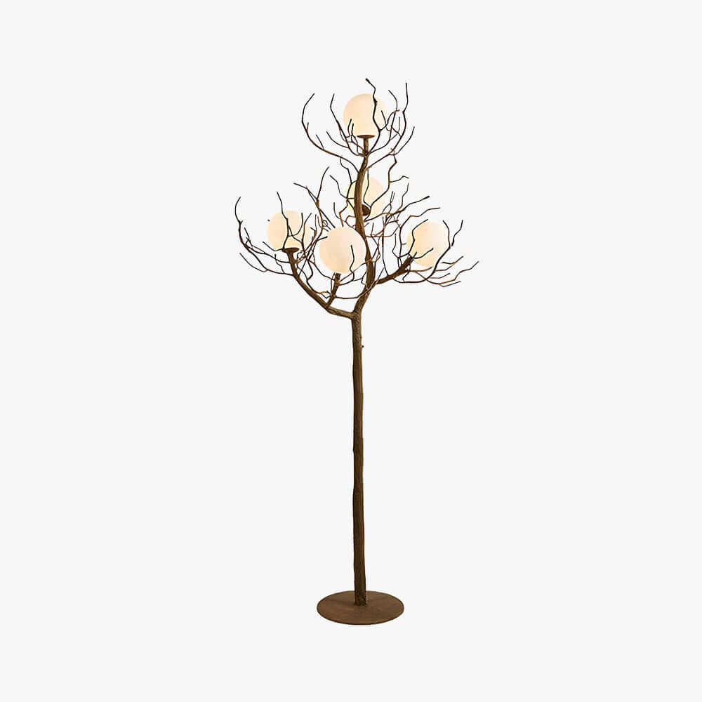 Vlorix Floor Lamp – Minimalist Wabi-Sabi Tree Trunk Resin Light