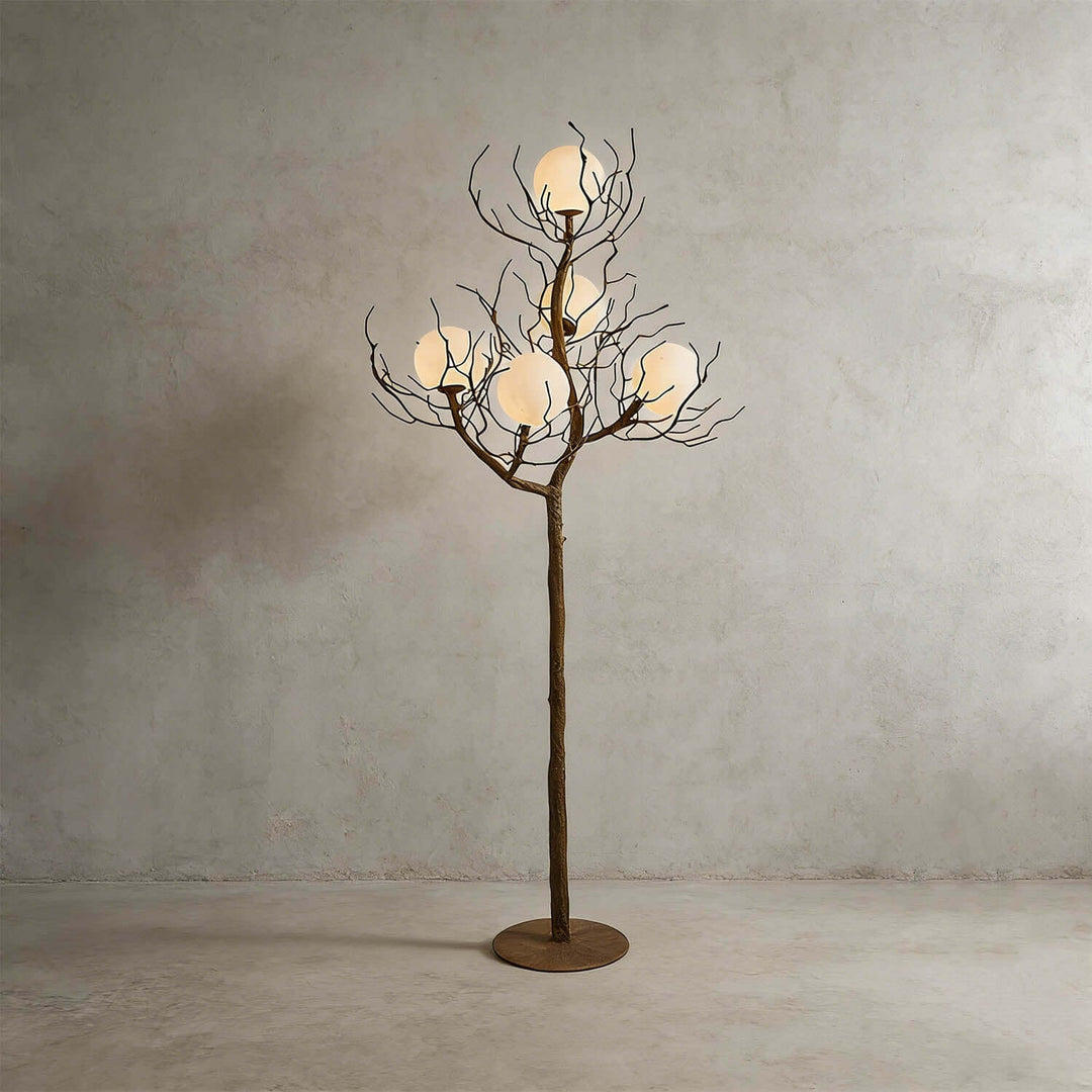 Vlorix Floor Lamp – Minimalist Wabi-Sabi Tree Trunk Resin Light