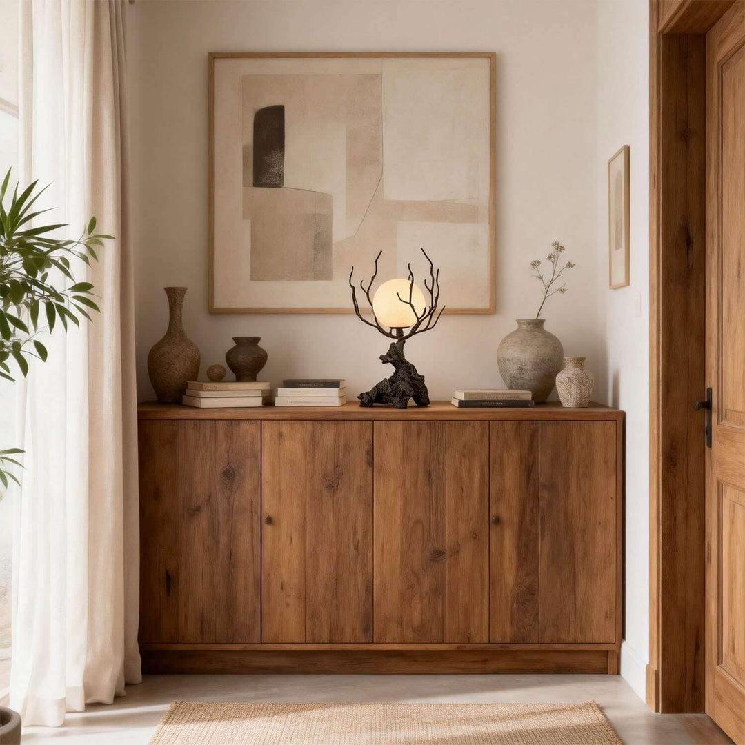 Vlorix Table Lamp - Wabi-Sabi Tree Trunk Resin Design