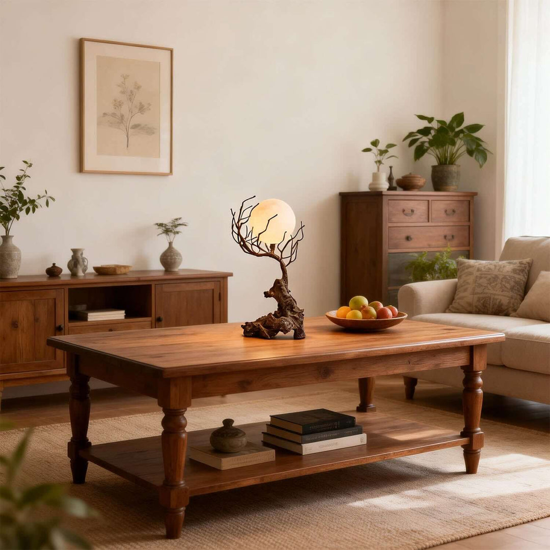 Vlorix Table Lamp - Wabi-Sabi Tree Trunk Resin Design