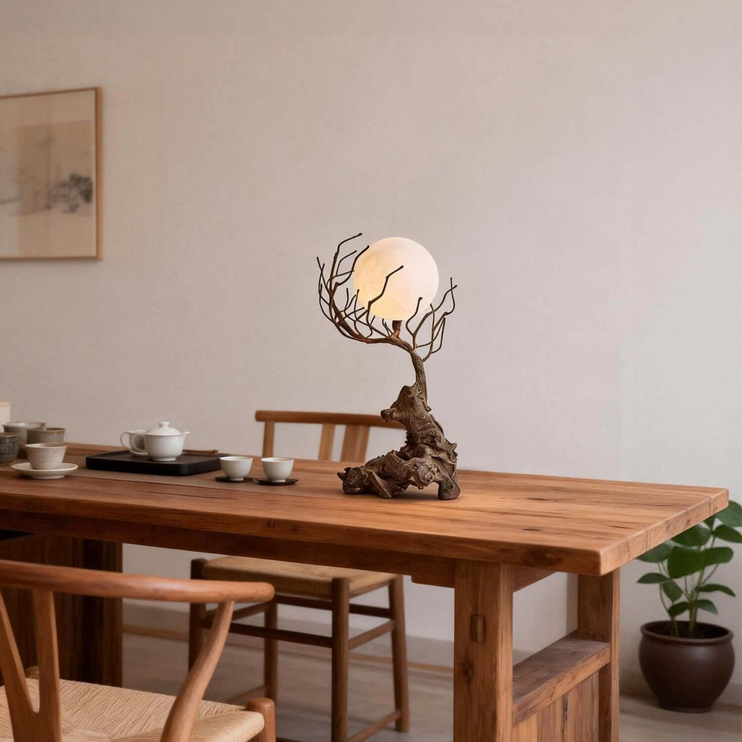 Vlorix Table Lamp - Wabi-Sabi Tree Trunk Resin Design