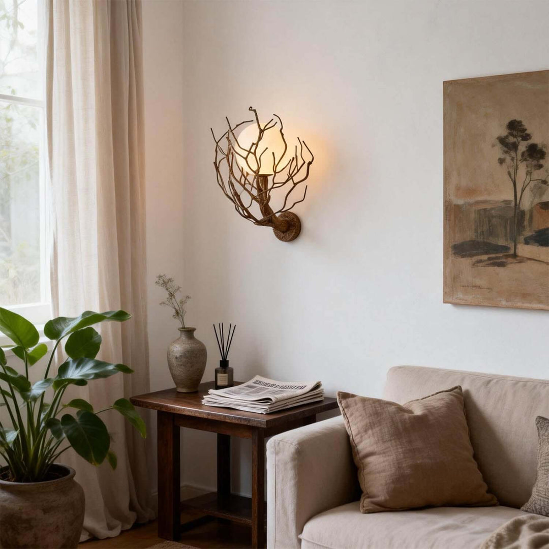 Vlorix Wall Light - Wabi-Sabi Tree Trunk Resin Design