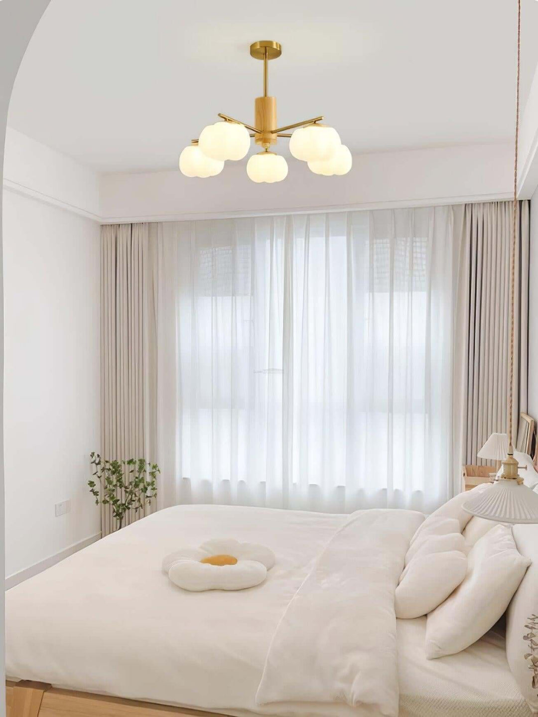 Vorni Pumpkin Chandelier – Modern Minimalist Wooden Lighting