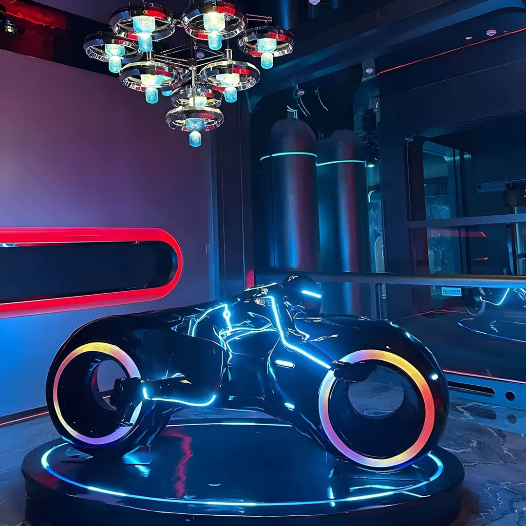 Vortix Art Deco Floor Lamp – Resin Sculpture for Living Room