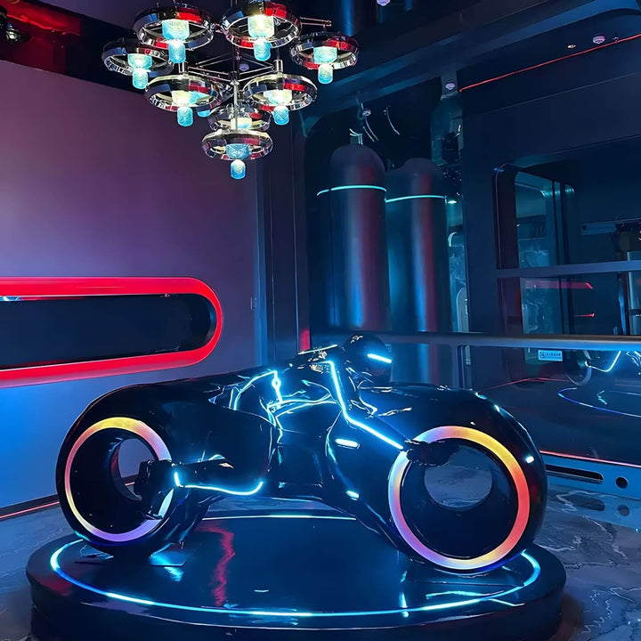 Vortix Art Deco Floor Lamp – Resin Sculpture for Living Room