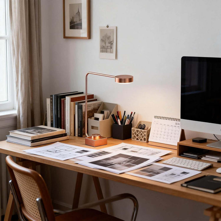 Vortlix Table Lamp | Modern Minimalist Rotating Reading Lamp