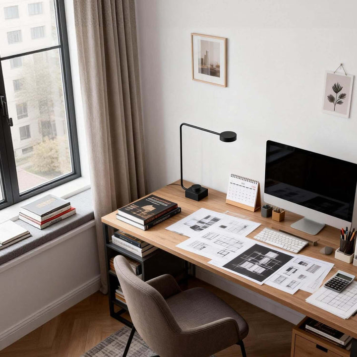 Vortlix Table Lamp | Modern Minimalist Rotating Reading Lamp
