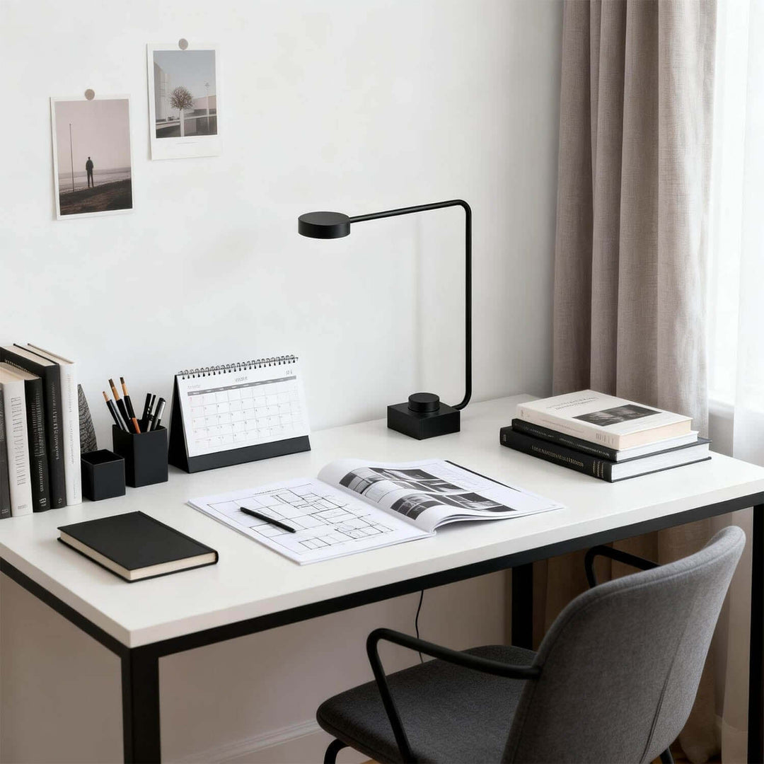 Vortlix Table Lamp | Modern Minimalist Rotating Reading Lamp