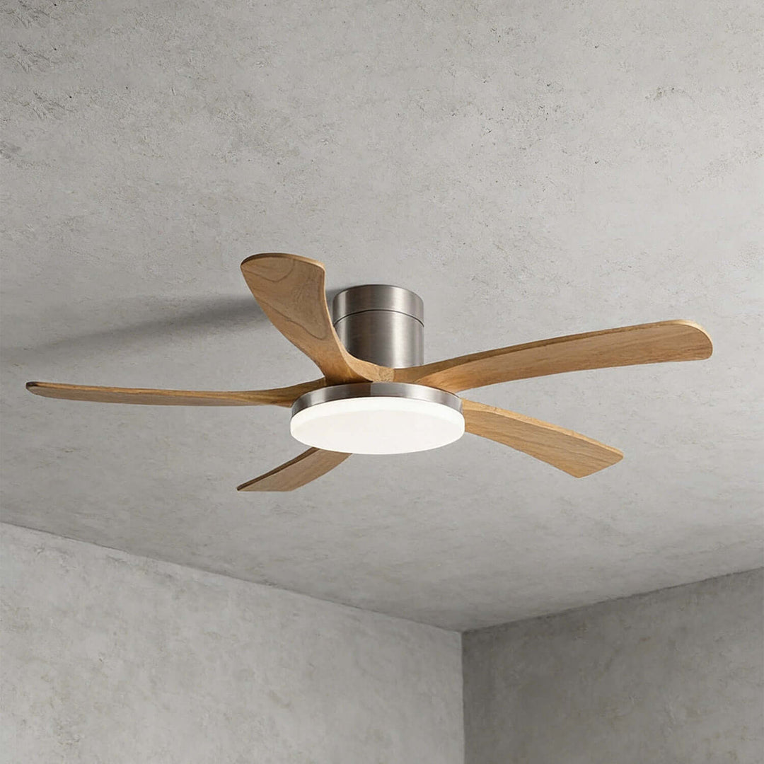 Vostra Ceiling Fan Light - Modern French Wood Dining Light