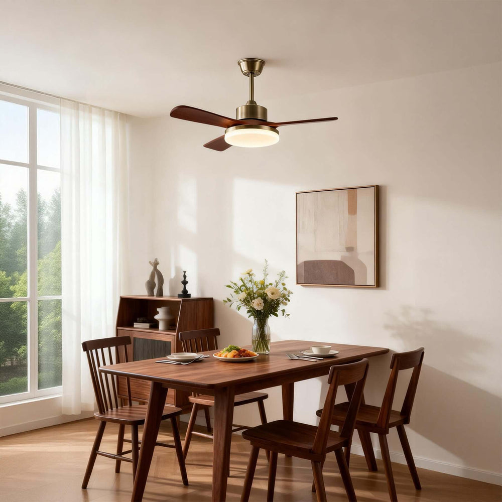 Vraxilo Ceiling Fan Light B | Mid-century Wood Fan Light