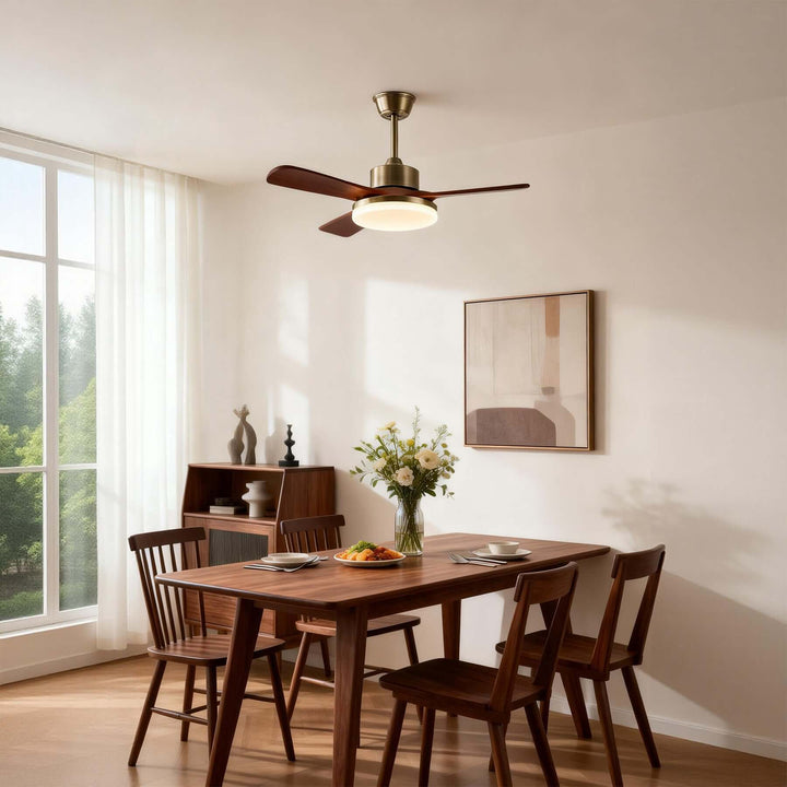 Vraxilo Ceiling Fan Light B | Mid-century Wood Fan Light