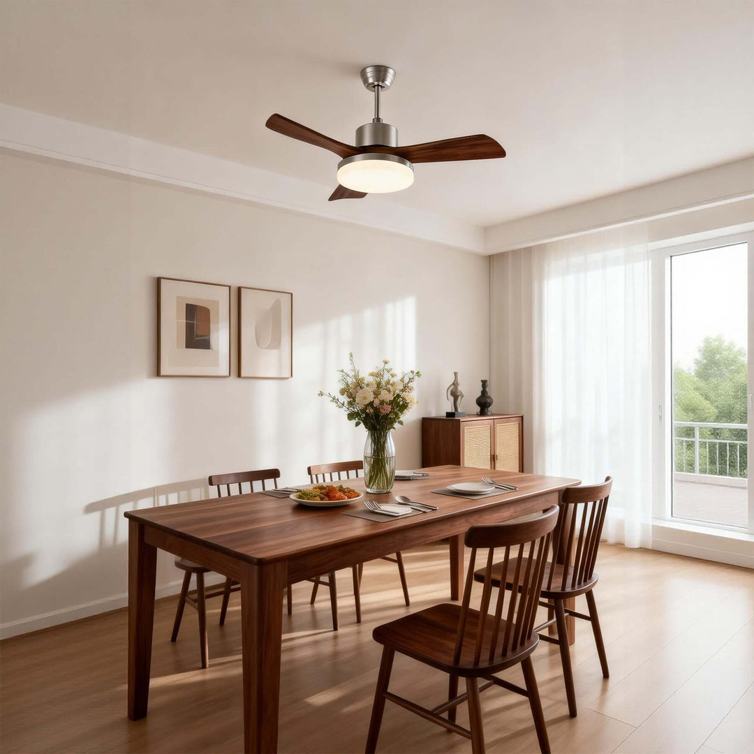 Vraxilo Ceiling Fan Light B | Mid-century Wood Fan Light