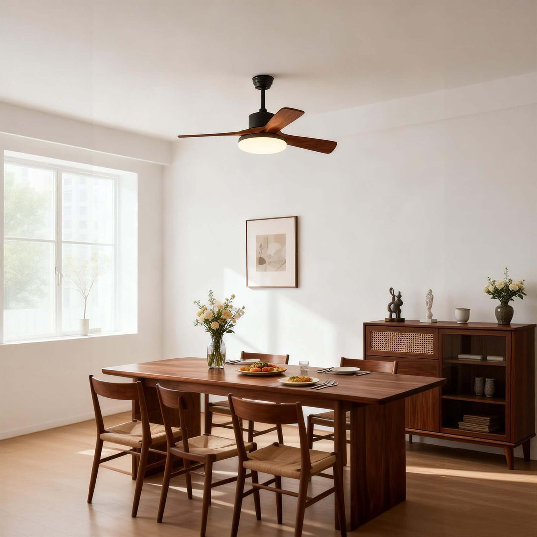 Vraxilo Ceiling Fan Light B | Mid-century Wood Fan Light