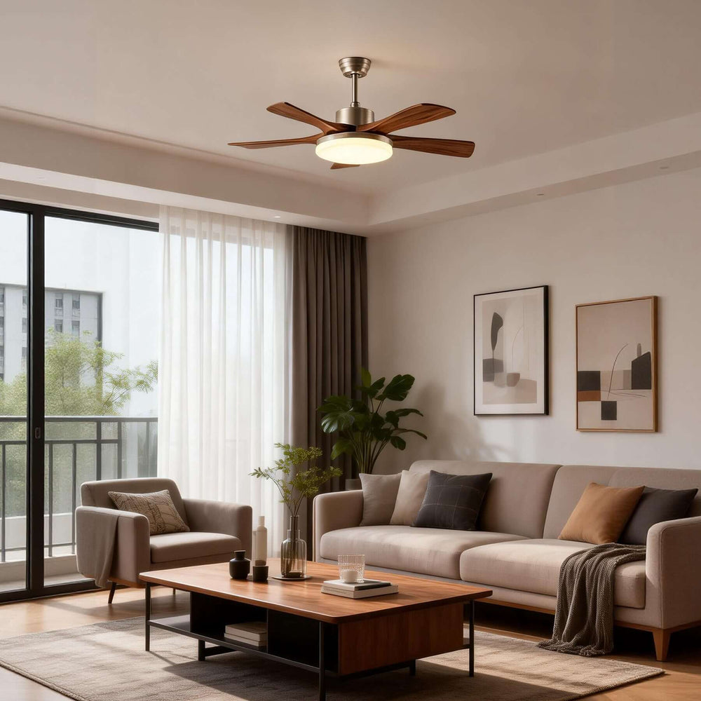 Vraxilo Ceiling Fan Light Style A | Scandi Wood Fan Light