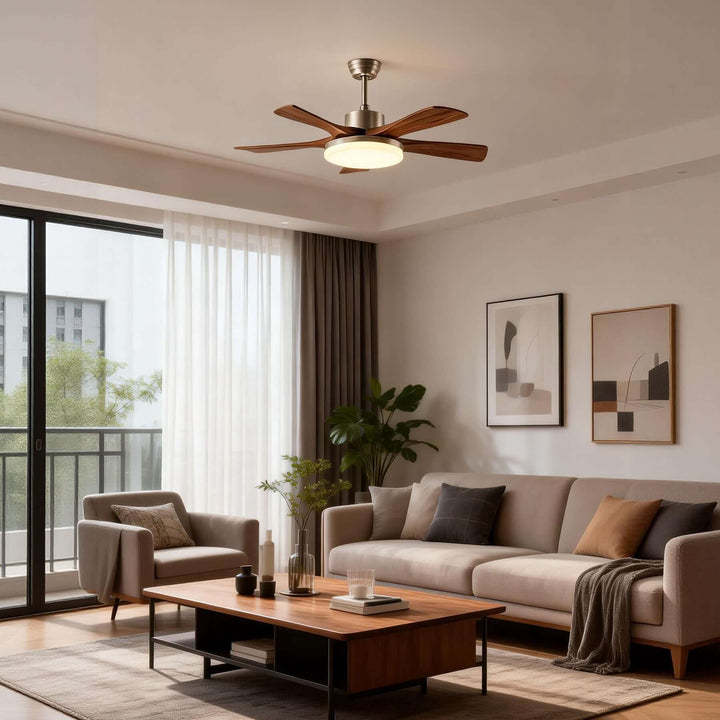 Vraxilo Ceiling Fan Light Style A | Scandi Wood Fan Light