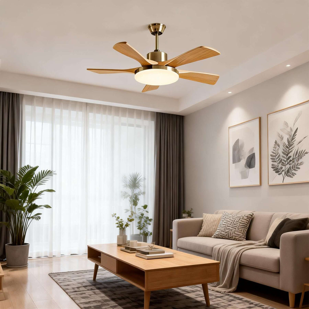 Vraxilo Ceiling Fan Light Style A | Scandi Wood Fan Light