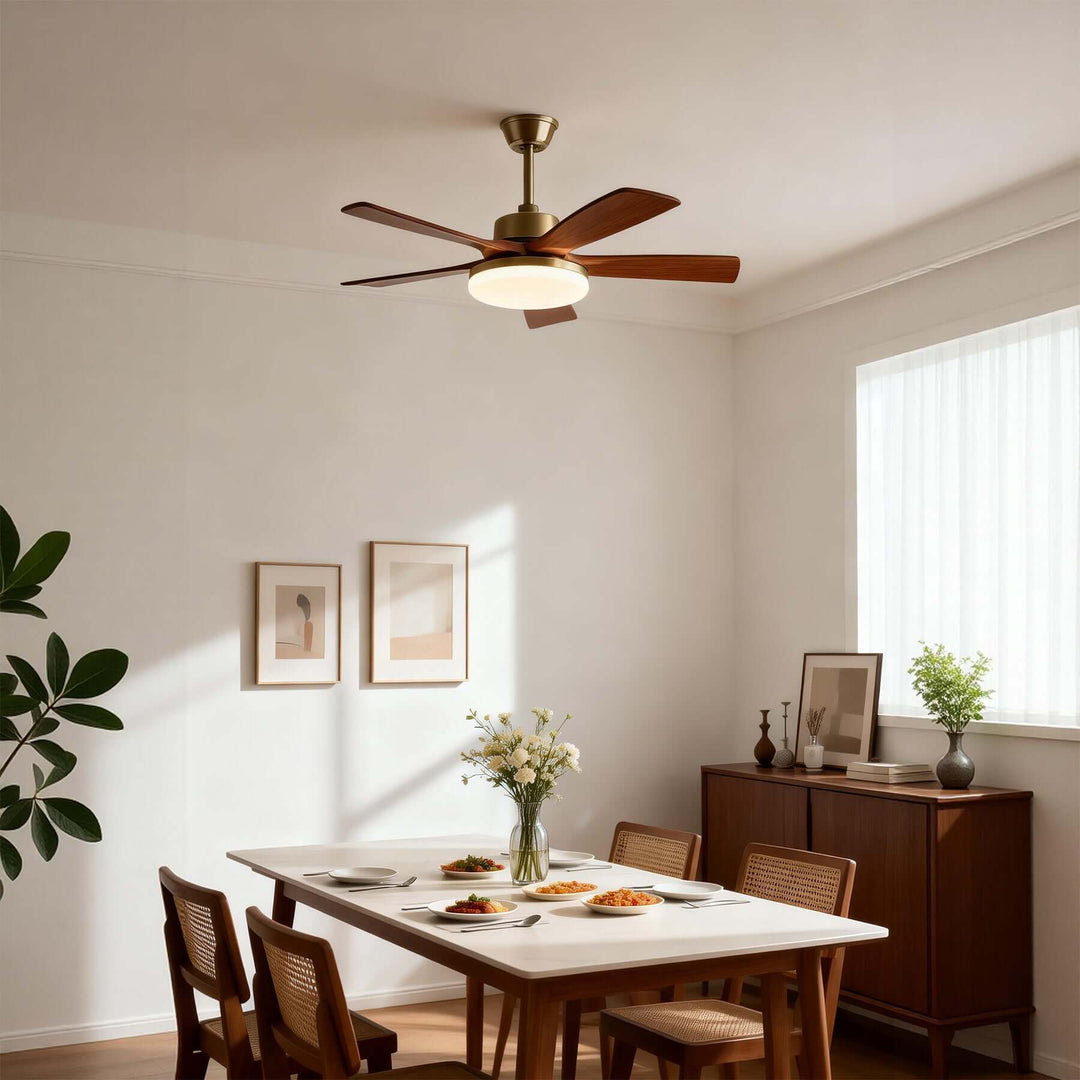 Vraxilo Ceiling Fan Light Style A | Scandi Wood Fan Light