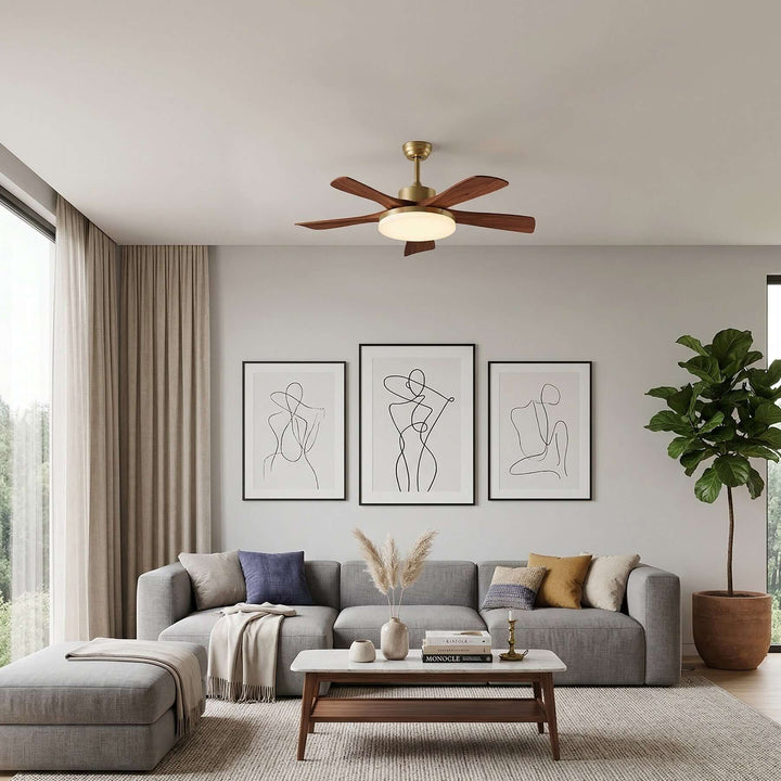 Vraxilo Ceiling Fan Light Style A | Scandi Wood Fan Light