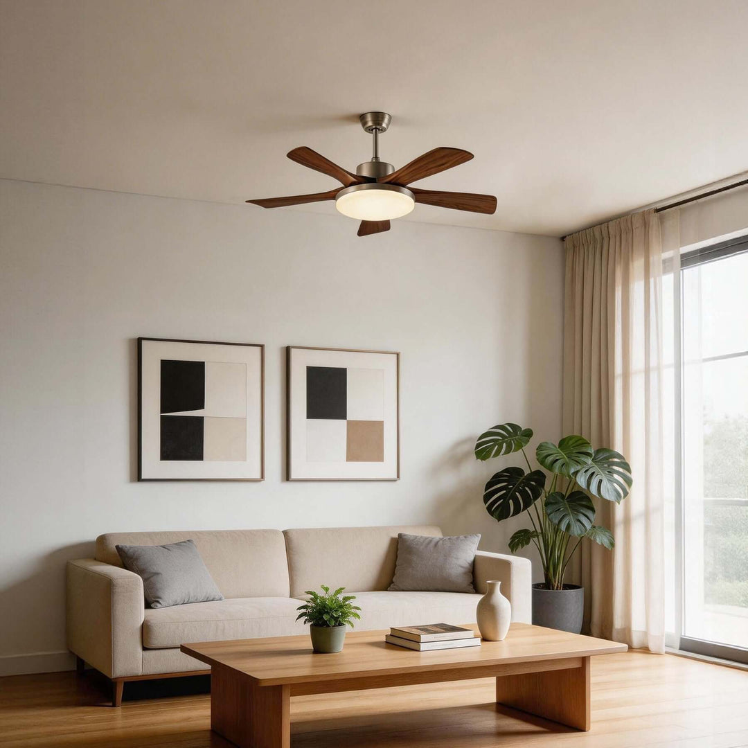 Vraxilo Ceiling Fan Light Style A | Scandi Wood Fan Light