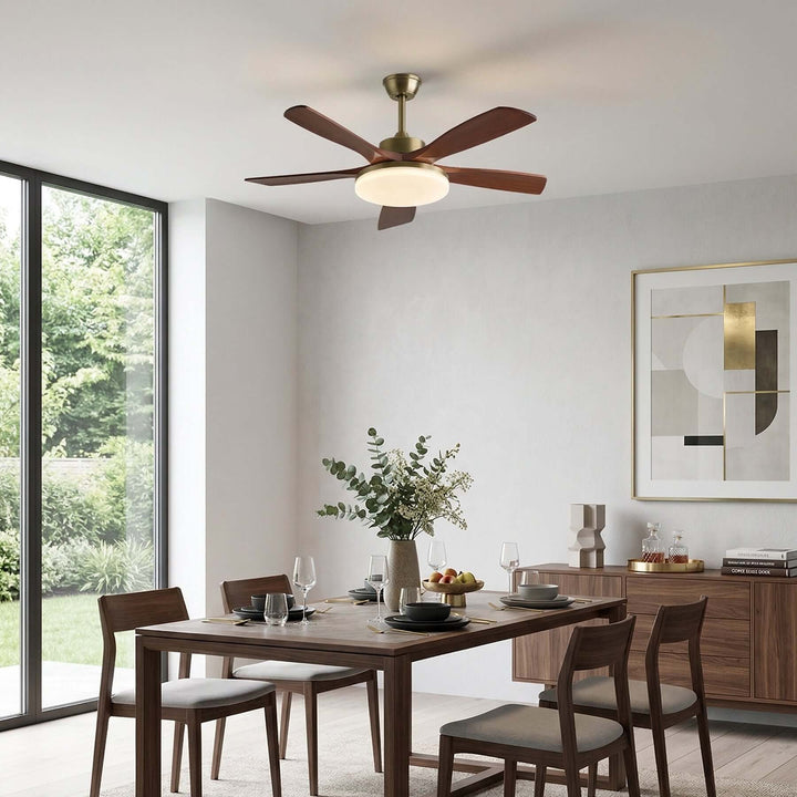 Vraxilo Ceiling Fan Light Style A | Scandi Wood Fan Light