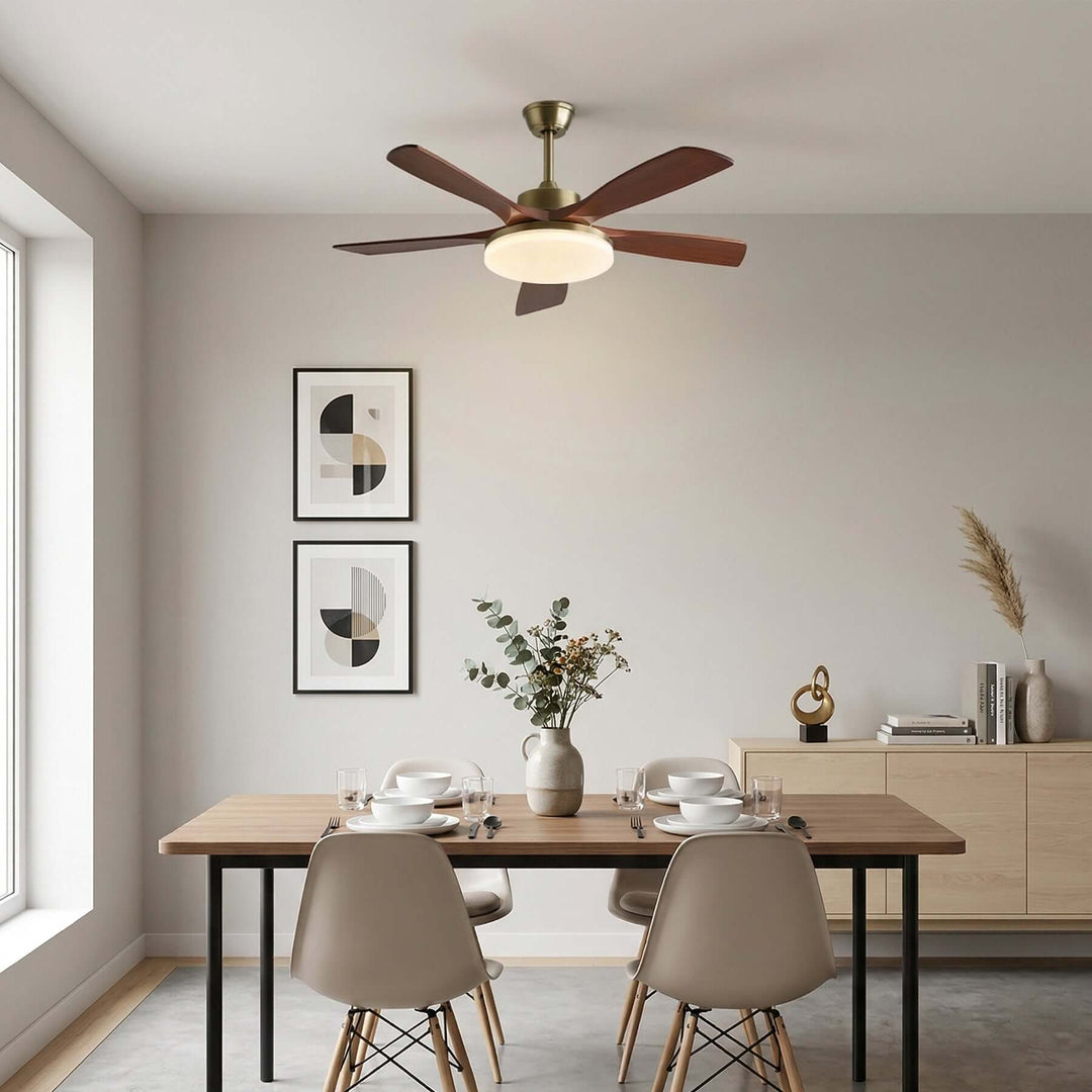 Vraxilo Ceiling Fan Light Style A | Scandi Wood Fan Light
