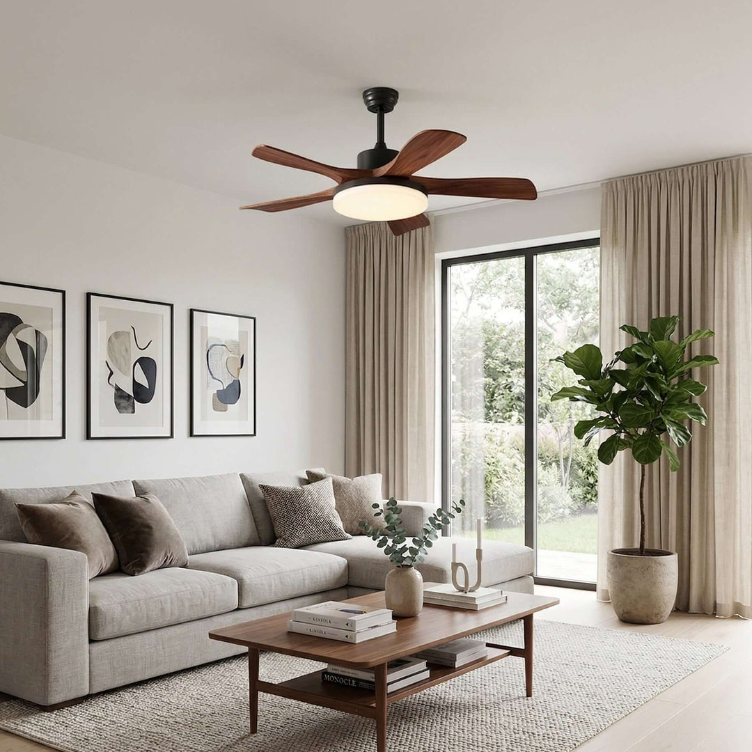 Vraxilo Ceiling Fan Light Style A | Scandi Wood Fan Light
