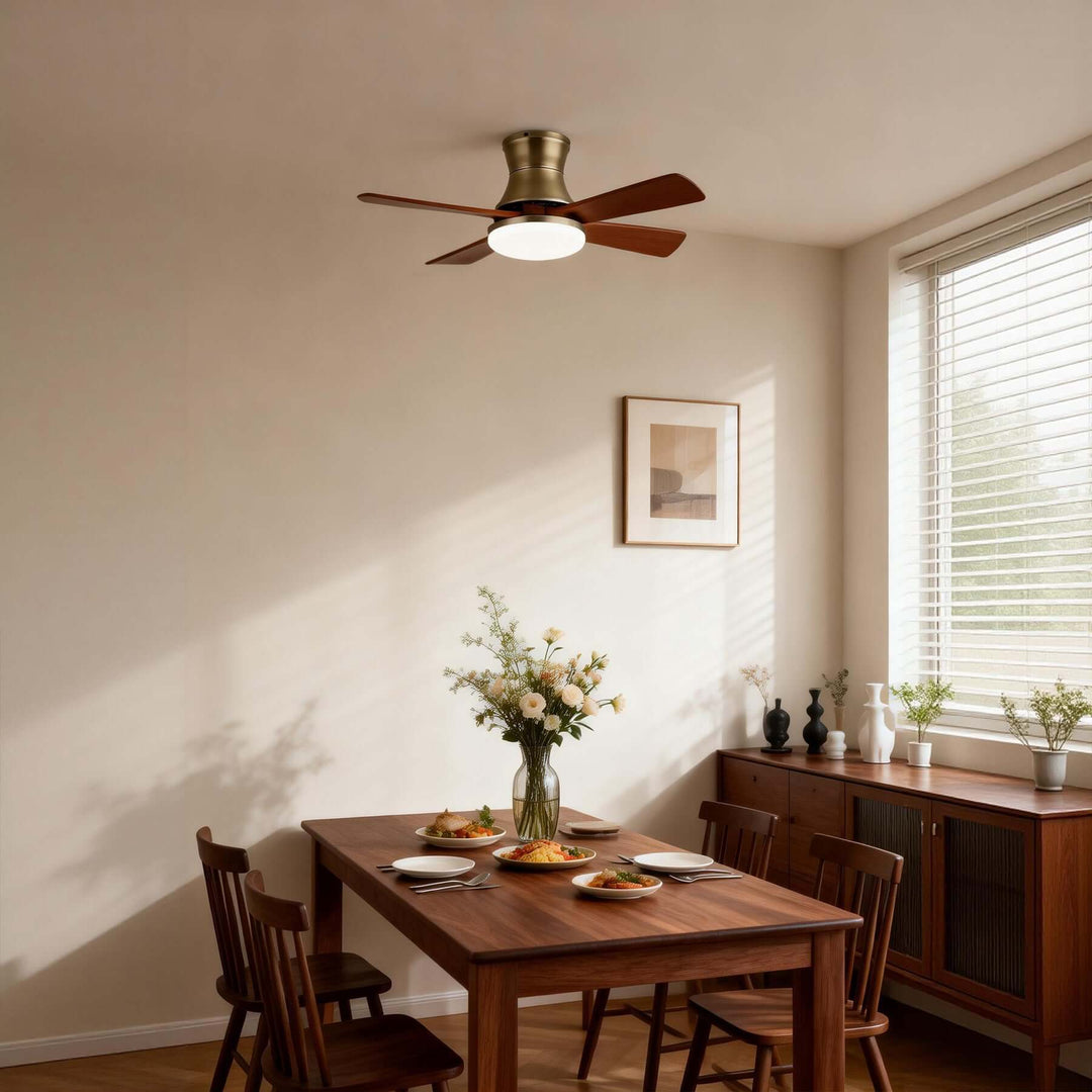 Vraxilo Ceiling Fan Light Style C | Mid-century Wood Fan Light